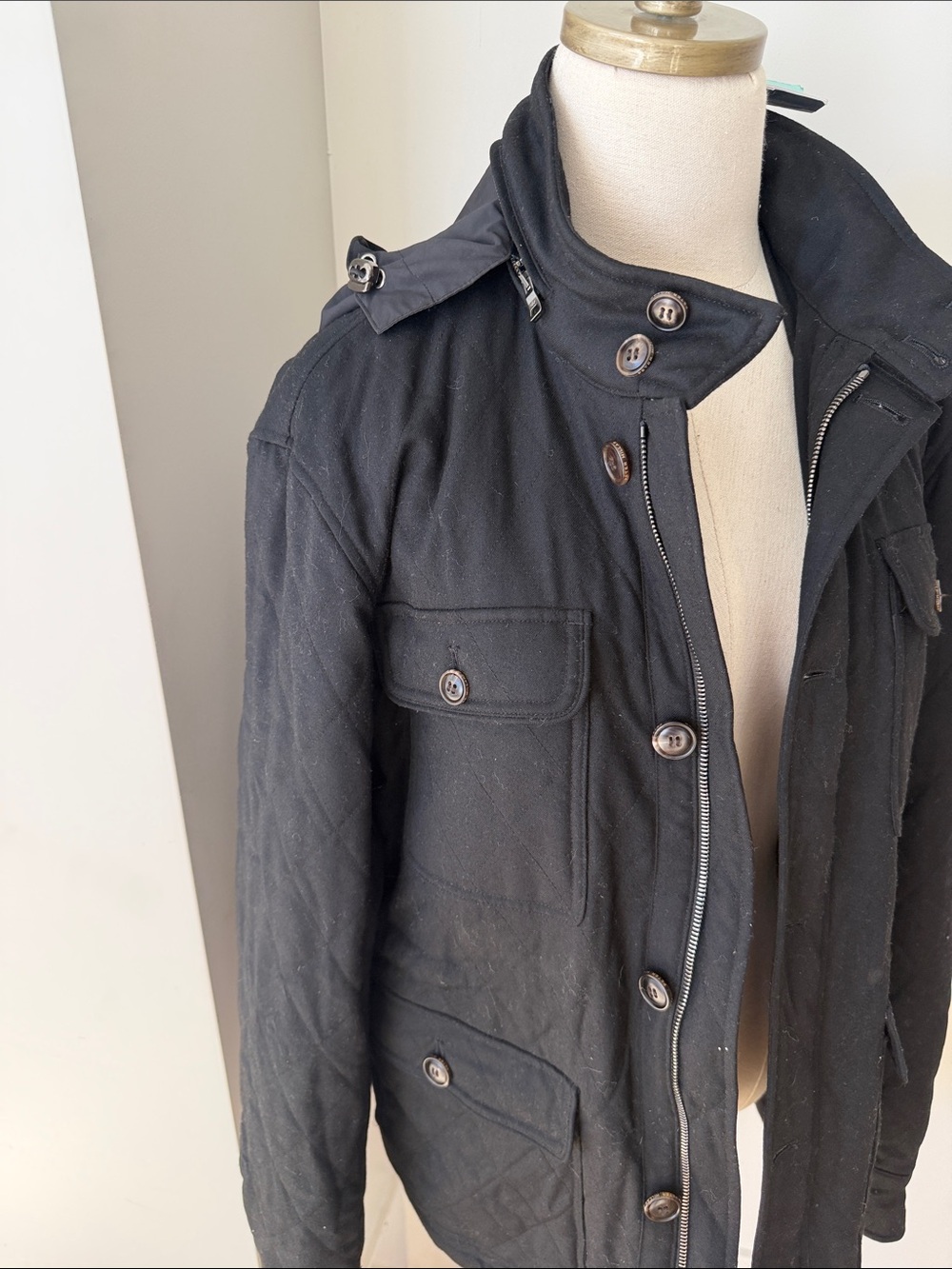 Peter Millar Black Quilted Field Jacket - Picture 4 of 9